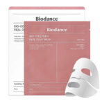 ماسک صورت بایودنس صورتی | ماسک ورقه‌ای روشن‌کننده و آبرسان Biodance Pink Collagen Mask